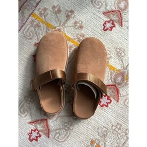 UGG Goldenstar Clog Chestnut Suede Adjustable Strap Women's Shoes Size 10